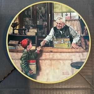 Vtg 1990 Knowles Collectible Norman Rockwell Plate "Back To School"